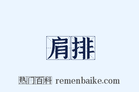 肩排是什么意思的图片